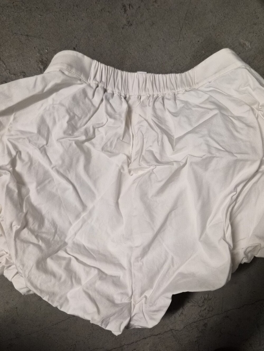 Victoria's Secret High-Waist White Elastic Shorts
